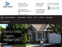 Tablet Screenshot of mainstreetmanagementllc.com